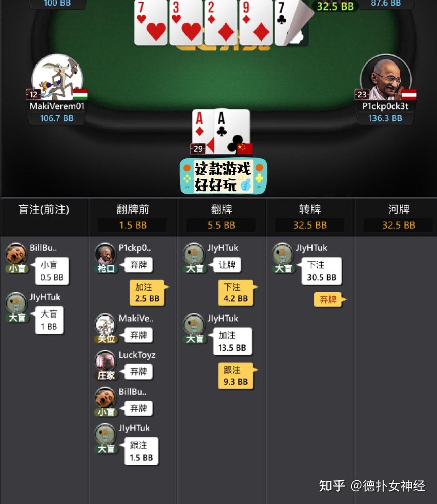 HHpoker德州正版官方版手机界面截图-德州扑克对局